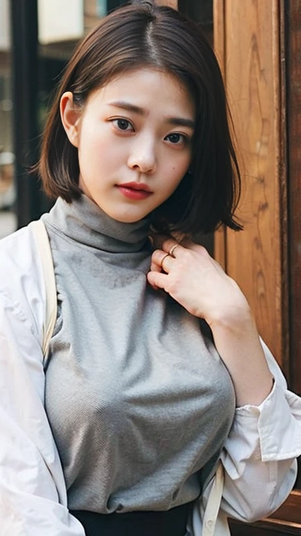 turtleneck Big Breasts Protruding nipples