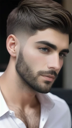 Perfect a Judaean men, light short hair focus on the face.