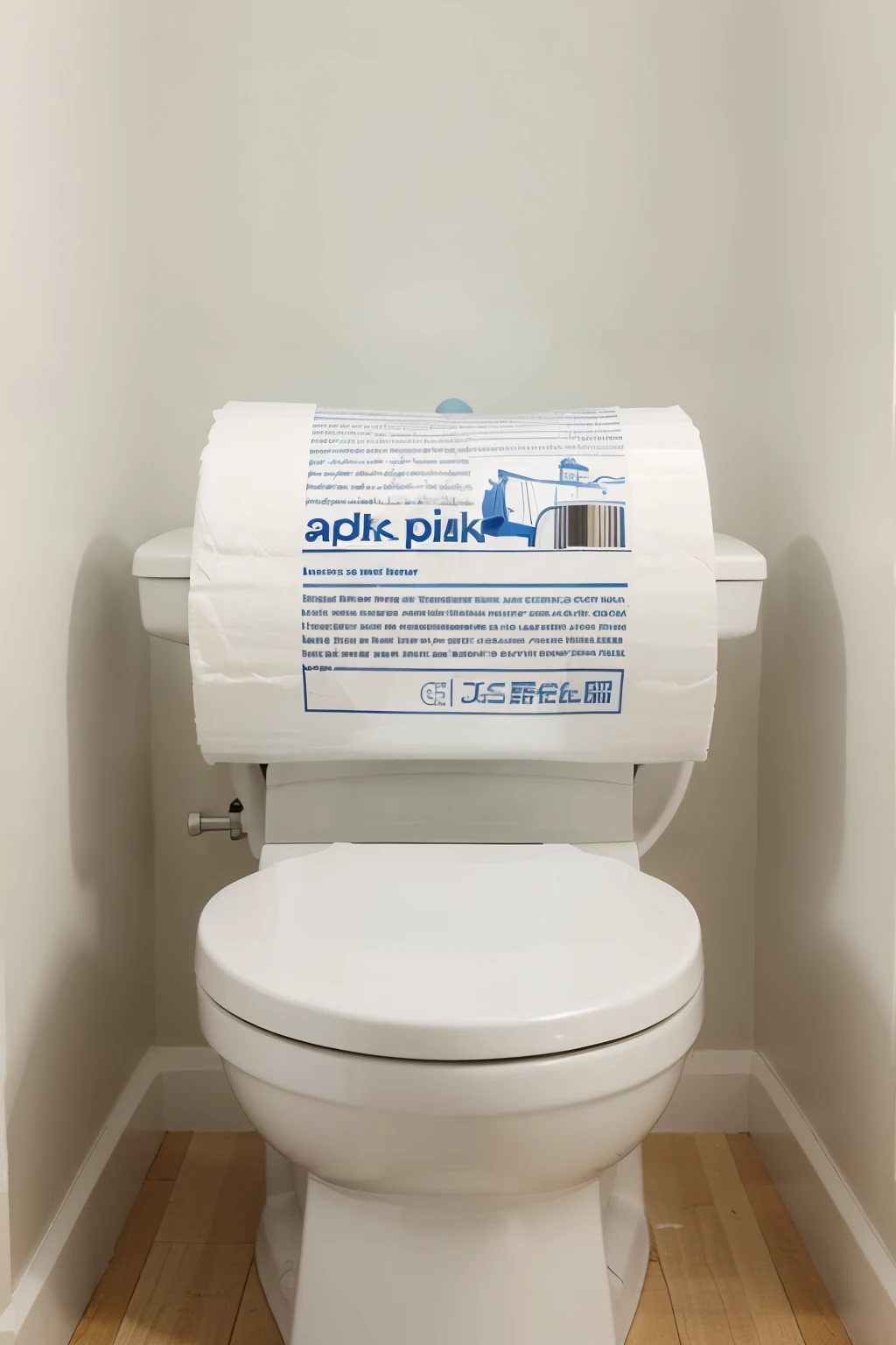 Make an advertising image for toilet paper