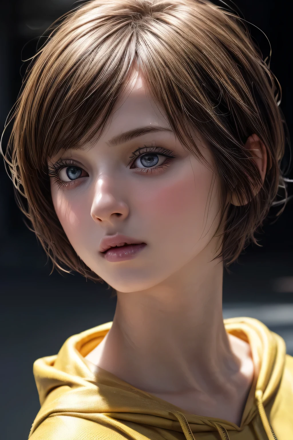 (NSFW:-1.5), (masterpiece:1.3), (8k, photorealistic, RAW photo, best quality: 1.4),
cinematic lighting,
(1girl), beautiful face, (realistic face),
beautiful hairstyle, (short hair :1.5),
realistic eyes, beautiful detailed eyes,
(realistic skin), beautiful skin,
(hoodie without a hood),
absurdres, attractive,
ultra high res, ultra realistic, highly detailed,
golden ratio,