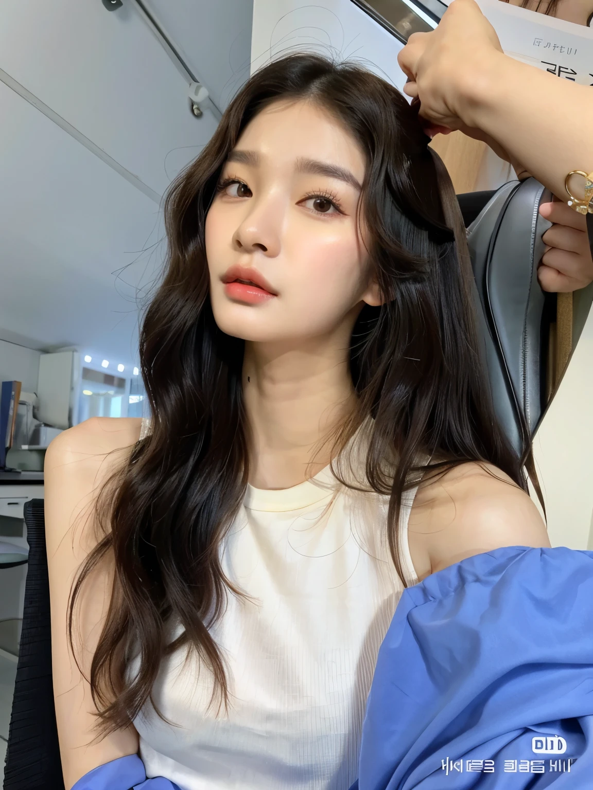 araffed woman with long dark hair sitting on chair, Popular Korean Makeup, popular korean makeup, Jenny Blackpink, common ratio, Best Face, Beautiful young Korean woman, Heonhwa Choi, Instagram Templates, Taejun Kim, Jaeyeon Nam, Beautiful Korean Woman, Beautiful young Korean woman, Korean writer, Ye Wenfei, Jinyoung Canella