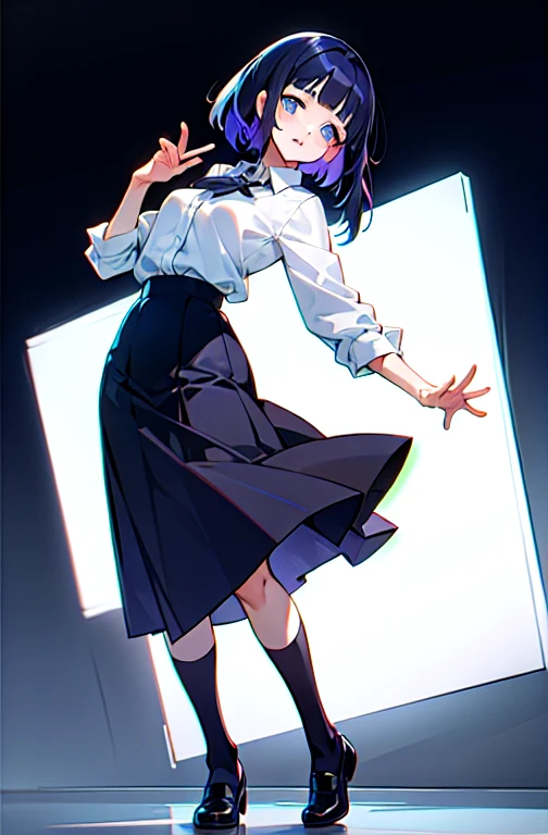 Yosano Akiko examining herself,  Full body shot with nothing on