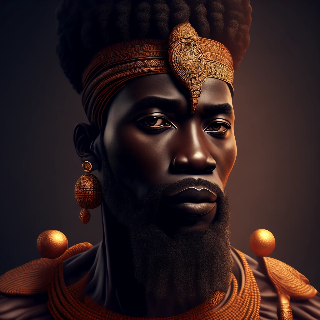 African God, black man, 8K