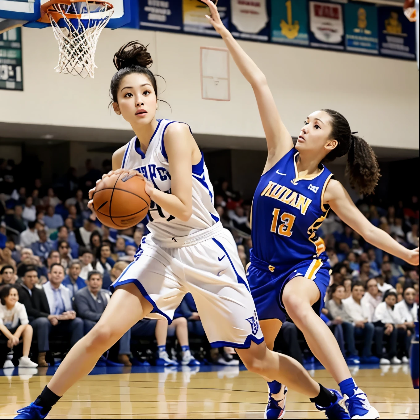basketball、Women's athletes、beautiful girl、beautiful girlのシュートのポーズ、Big Breasts、赤色のbasketballユニホーム、Shortcuts、A cute pose by a popular person、high resolution、high quality、