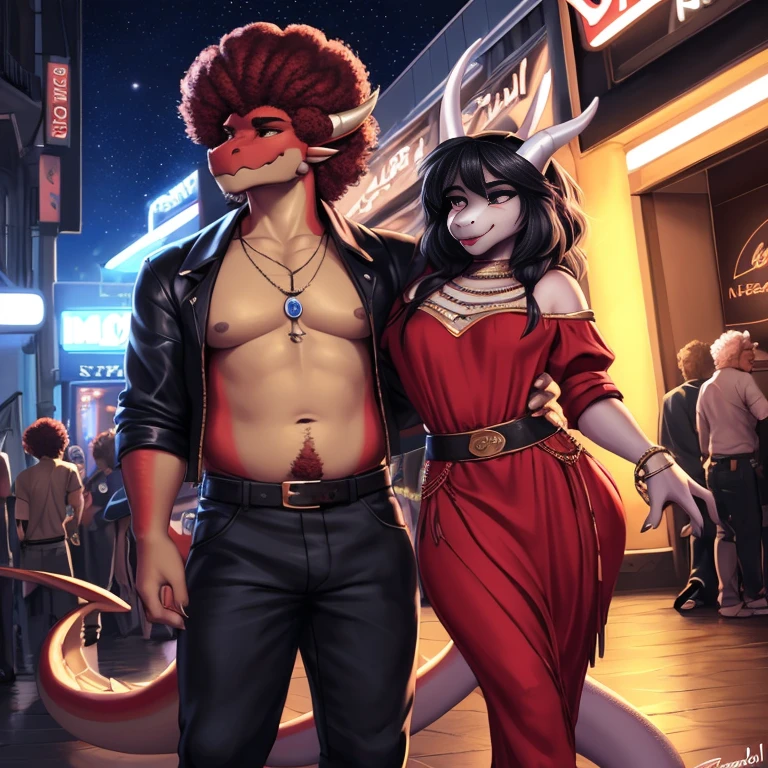 (por Zackary911, by nextel, by personalami, would chase), futa, (((dragon | cuerpo mixto | cabello afro))), Cuerpo musculoso, (((((Caderas grandes, pecho enorme))))), ((Conjunto de discoteca)), Lugar de baile, noche, adentro, Pista de baile disco, Prostituta trabajadora, prostitution, horny, ((inadvertido)), obra maestra, mejor calidad, Fotorrealista, Hyper realistic, ultradetallado, antecedentes detallados, fondo de la foto, dibujo digital (Obra de arte), atractivo,