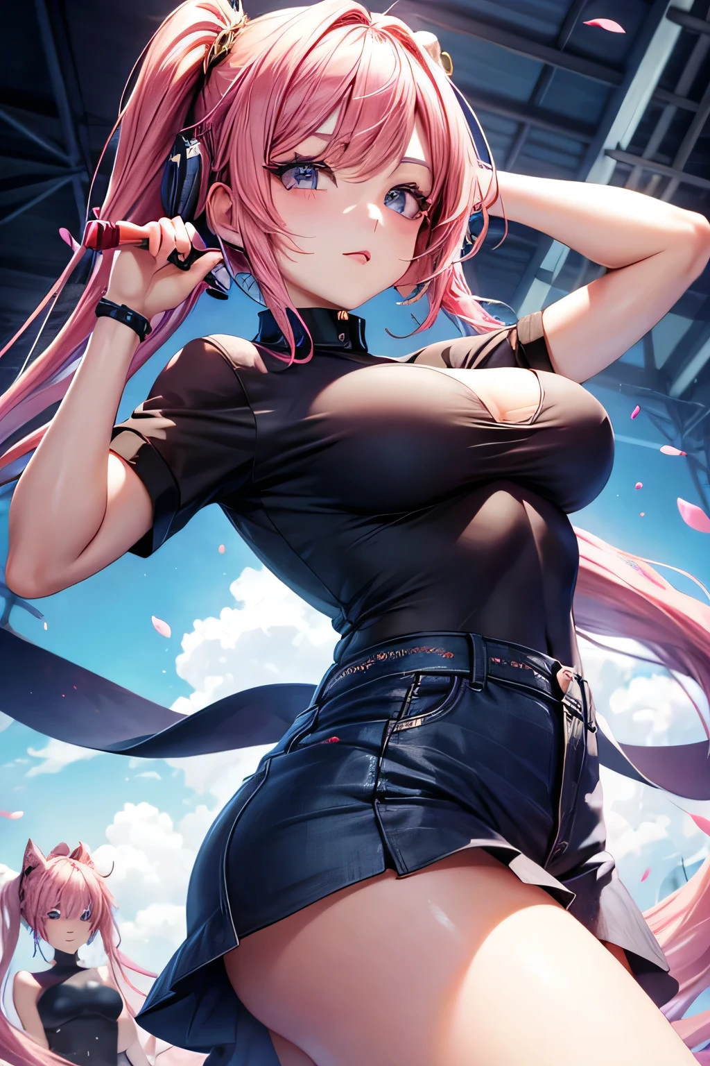 Beautiful kpop girl, anime girl, hyper realistic, nacked