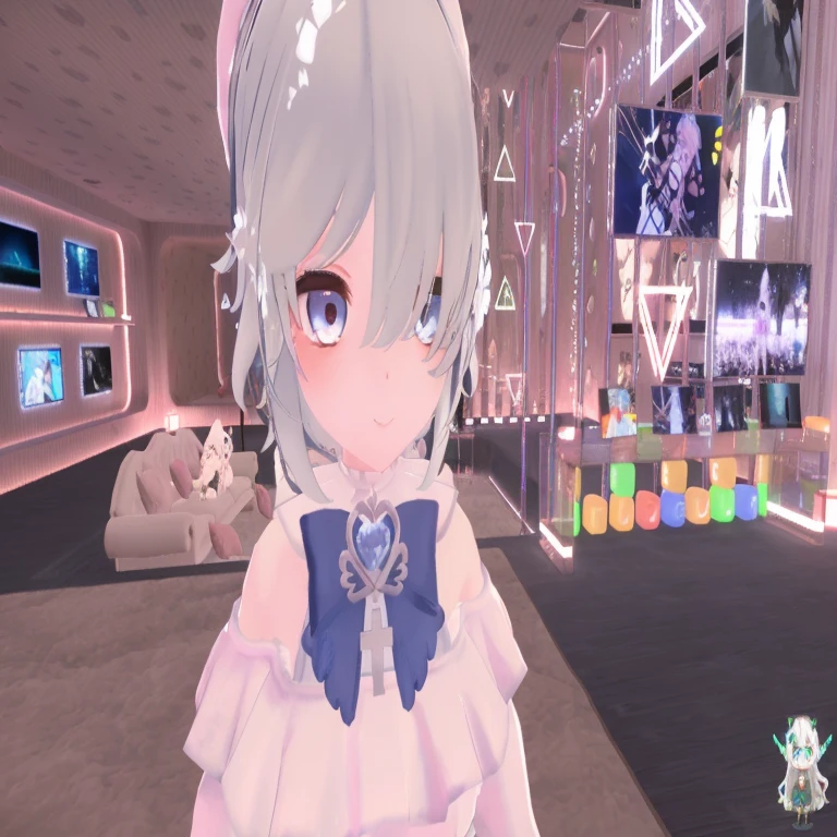 Anime girl in a pink dress and a cat standing in the room, 8K!!, 8K!, Change, , hoChangeve, Virtual Chat, Rendering a cute 3D anime girl, Changesh, Change in dress, I will deny this, little girl, !8K!, Inspiration Gacha Club Game, Anime style 3d