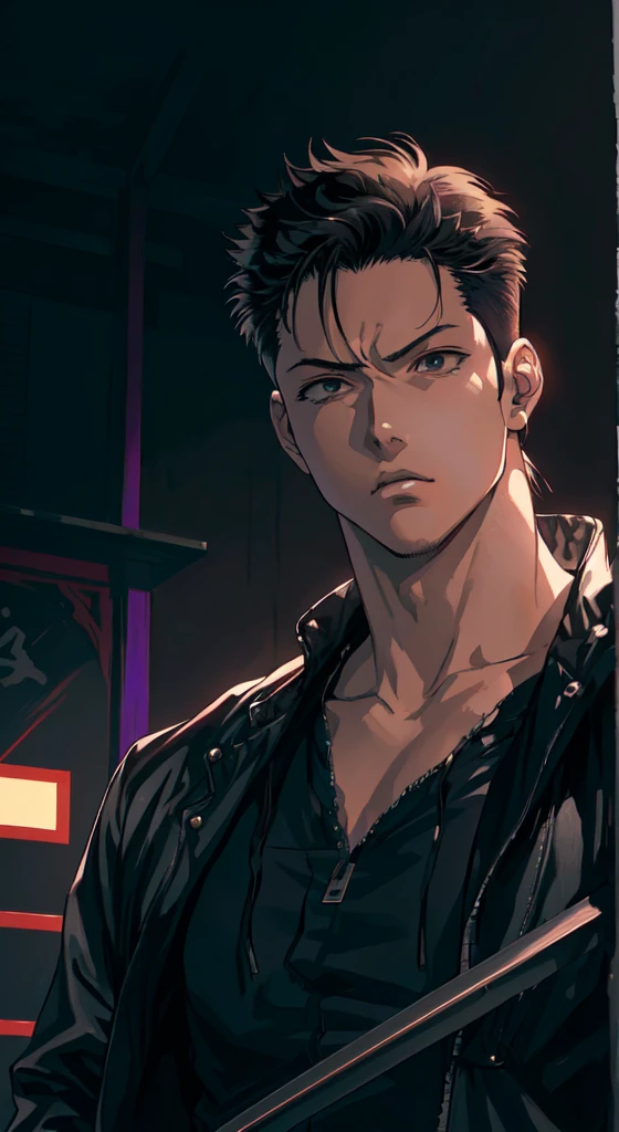 anime character with a serious expression on his face, Homem bonito de anime, Leon s Kennedy, arte estilo kentaro miura, Shinji Ikari, Estilo de arte de anime dos anos 80, arte kentaro miura, Kentaro Miura manga art style, personagem de anime masculino, Estilo anime dos anos 80, Tetsuo de Akira, estilo kentaro miura, studio, Cris Redfield