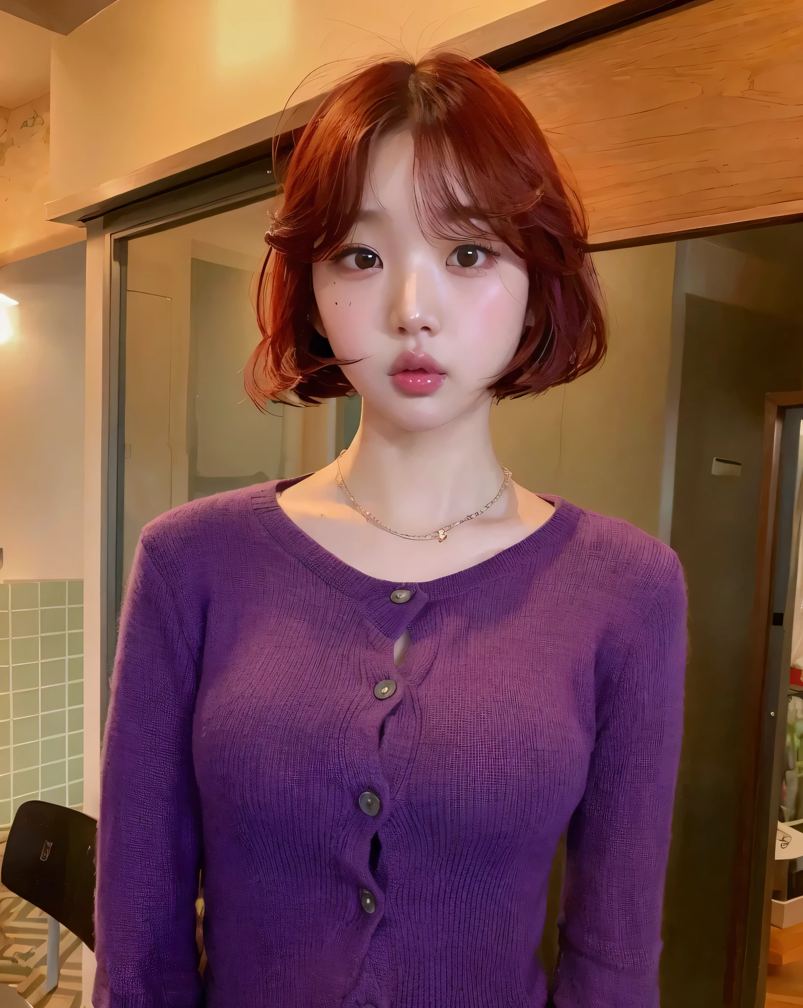 Wonyoung ive HD with cute and huge lips, an Asian adult woman , cabelo bonito, Beautiful arms , seios grandes , fleshy lips, olhos bonitos, olhos bem bonitos