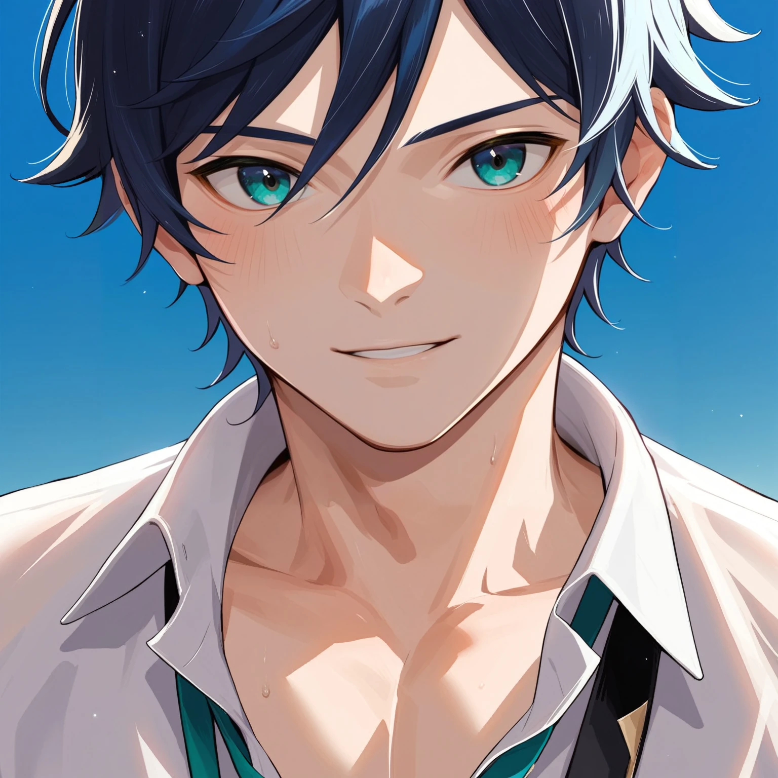 score_9, score_8_up, source_anime, , solo, ikuchan, 1boy, twink, nude, venti, upper body, front view, professional photography, professional photoshoot, cinematic, genshin impact