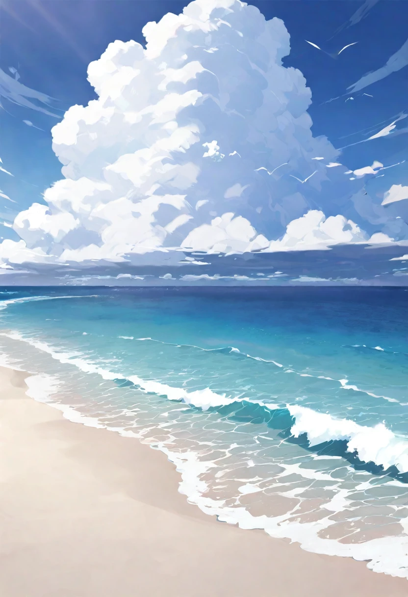 Sandy Beach, Ocean, Wave, null, cumulonimbus