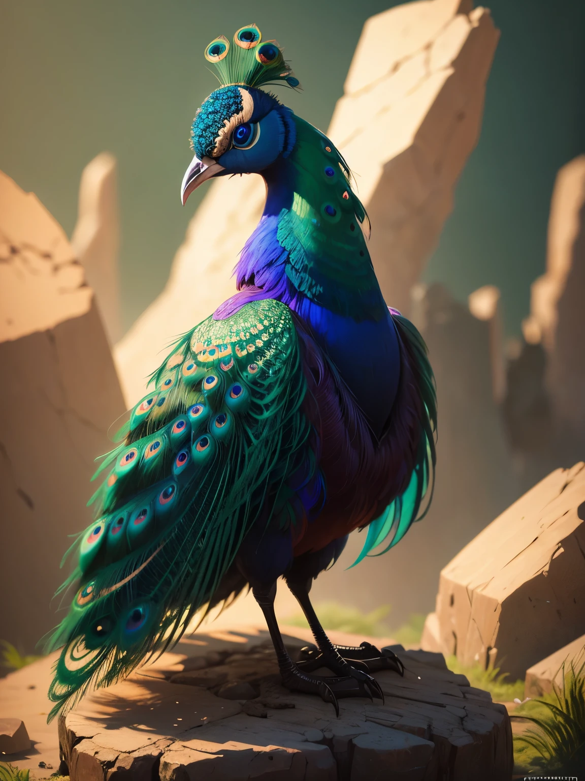 peacock bird, ultra detailed, high quality, 8k resolution
