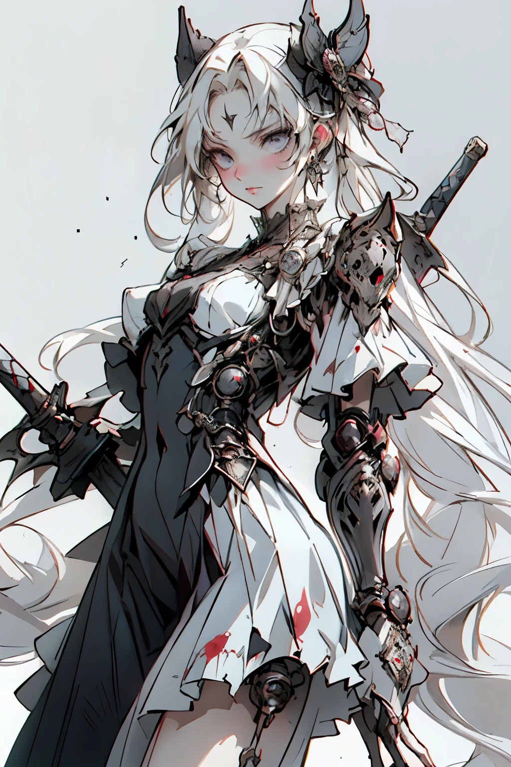 ((best quality)), ((masterpiece)), (detailed), perfect face official art, unity 8k wallpaper, ultra detailed, beautiful and aesthetic, masterpiece, best quality, (zentangle, mandala, tangle, entangle), (fractal art:1.3) , 1girl, extremely detailed, dynamic angle, cowboyshot, the most beautiful form of chaos, elegant, a brutalist designed, vivid colours, romanticism, Bloodborne inspired, occult aesthetic, occult, detailed and intricate steampunk and detailed gothic, NSFW, Very dramatic and cinematic lighting, cosmic horror, grim-dark, side-lighting, perfect face, a beaituful goddess valkyrie adorned and enshrined in armour, Bloodborne inspired valkyrie, occult aesthetic valkyrie, occult valkyrie, detailed and intricate steampunk and detailed gothic valkyrie, wielding a sword and holding a shield, NSFW, Fluttering lace flared long knee length dress with frilly petticoats, knee length dress, pleated petticoats, lolita dress, petticoats gothic lolita, side-lighting, gothic lolita aesthetic, beautiful small breasts, small breasts, full body, whole body, body, NSFW, full body, whole body, head-to-toe, Vivid colors, detailed armor, engraved metallic armor white and black with gold ascents , intricate designs on the armor, intricate armor engravings, imposing and powerful stance, fierce , flowing hair, dynamic pose, intense battle scene, fantasy setting, vibrant colors, dramatic lighting, epic atmosphere, mythical creatures in the background, magical effects surrounding the sword, attention to anatomy and facial features, iconic use of highlights and shadows, capturing emotion, masterful composition, portraying strong female characters, (1 Men 1.5),Hades,The Grim Reaper armed with a giant scythe,,(Hairstyles: Red curls,),Beard, Roman mythology,8k wallpaper,finely quality eyes,Right eyes,correct hand, Ultra-detailed, Beautiful and aesthetically pleasing, best qualityer, (s fractal art: 1.3), Machine detailed, dynamic angle, Cowboy shot, The most beautiful forms of chaos, e