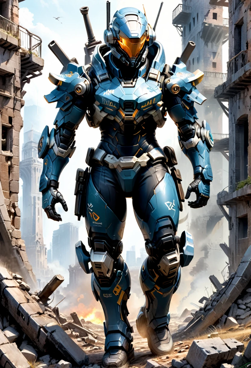 Tight Combat Suit, war field, city ruins, (masterpiece, best quality, Professional, perfect composition, very aesthetic, absurdres, ultra-detailed, intricate details:1.3)