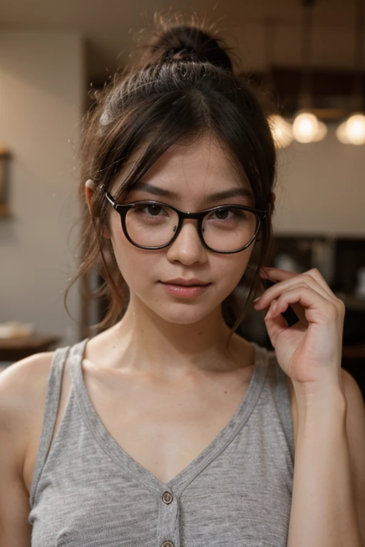 Young asian tomboy glasses