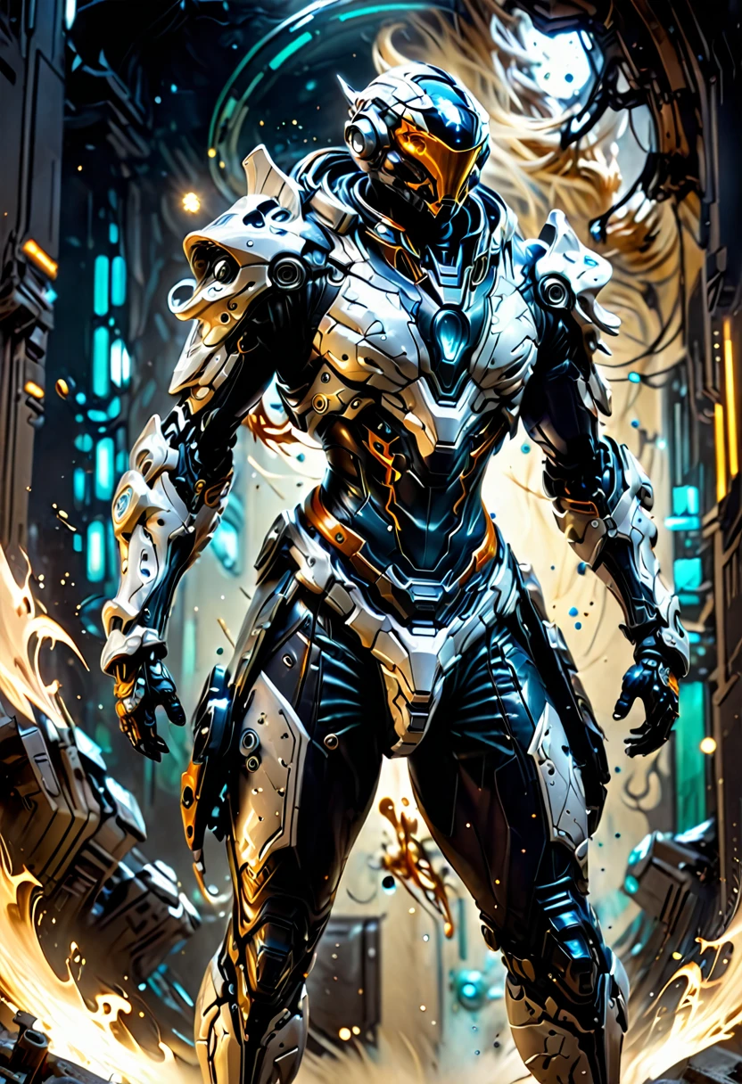 Tight Combat Suit, Warframe, weapon, run, Motion Blur, by Jim_Lee, best quality, masterpiece, very aesthetic, perfect composition, intricate details, ultra-detailed