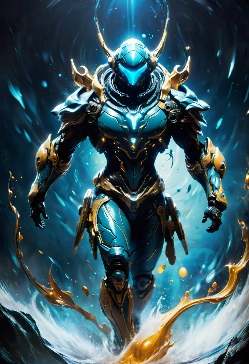 Tight Combat Suit, Warframe, weapon, run, Motion Blur, by Emmanuel Shiu, best quality, masterpiece, very aesthetic, perfect composition, intricate details, ultra-detailed