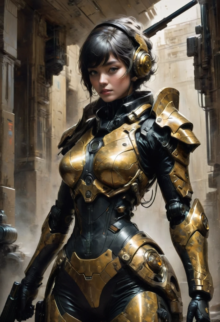 (extremely detailed photo 8k), full body shot photo of the most beautiful artwork in the world, beautiful woman medic, cleavage, (wearing elegant futuristic colorful clothing), cinematic lighting, very detailed face and eyes, elaborate sci fi fantasy background, high-quality photo, photorealistic painting by Ed Blinkey, Atey Ghailan, Studio Ghibli, by Jeremy Mann, Greg Manchess, Antonio Moro, trending on ArtStation, trending on CGSociety, Intricate, High Detail, Sharp focus, dramatic, photorealistic painting art by midjourney and greg rutkowski