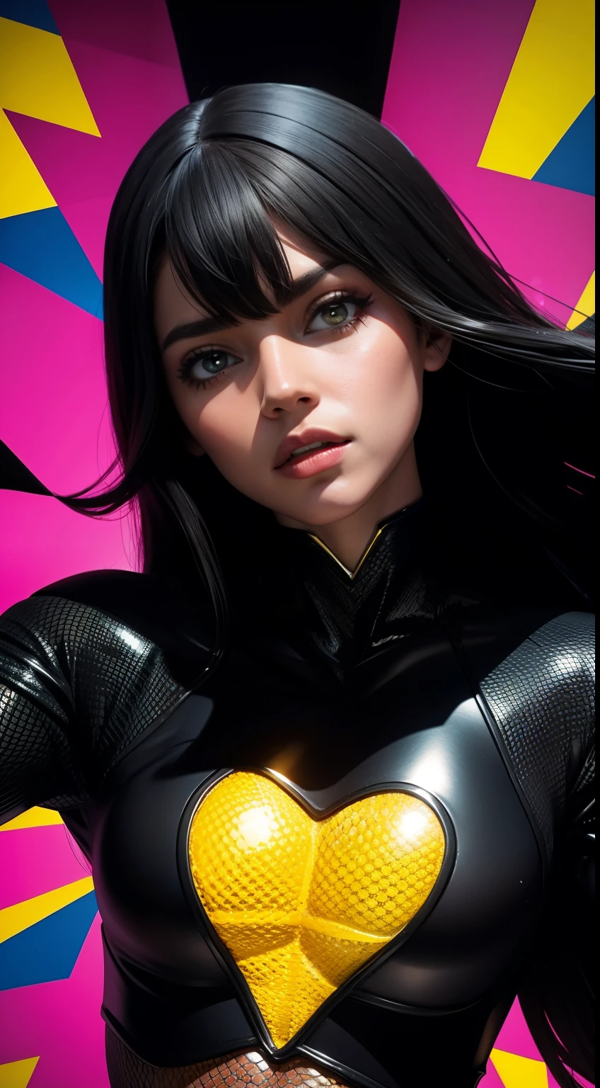 Flash Negro da DC Comics, Obra de arte, melhor qualidade, abstrato, Psychedelic, neon, (honeycomb pattern), (criativo:1.3), Sy3, SMS, fantasia00d