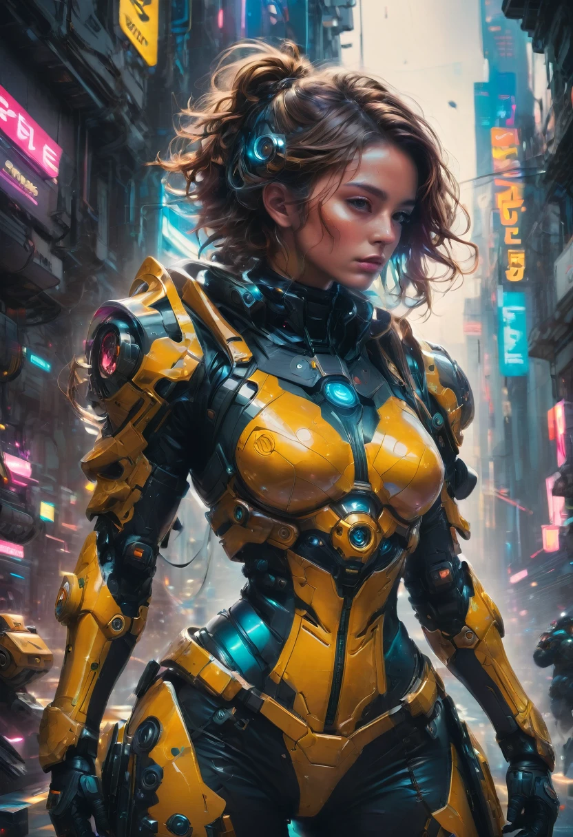 Tight Combat Suit, weapon, by Beeple, best quality, masterpiece, very aesthetic, perfect composition, intricate details, ultra-detailed