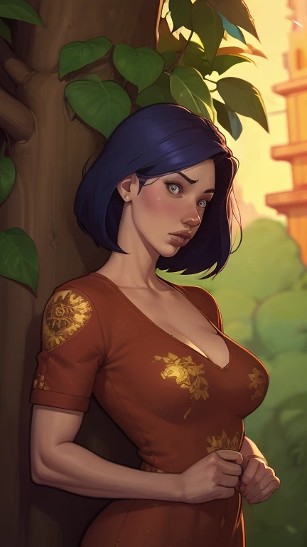uma mulher de vestido azul segurando uma vara de madeira em uma floresta, Alena Aenami e Artgerm, artgerm detalhado, artgerm e atey ghailan, estilo ivan talavera e artgerm, Krenz Cushart e Artgerm, artgerm e lois van baarle, linda pintura de personagem