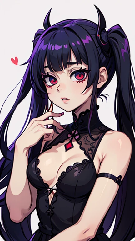 garota de anime com cabelo comprido e uma camisa preta segurando uma lata vermelha, gapmoe Yandere grimdark, garota emo anime, 1 7 Year Old Goth Anime Girl, portrait gapmoe Yandere grimdark, demon anime girl, gapmoe Yandere, young pale ghost, [[[[sorrindo maldosamente]]]], Yandere. alto