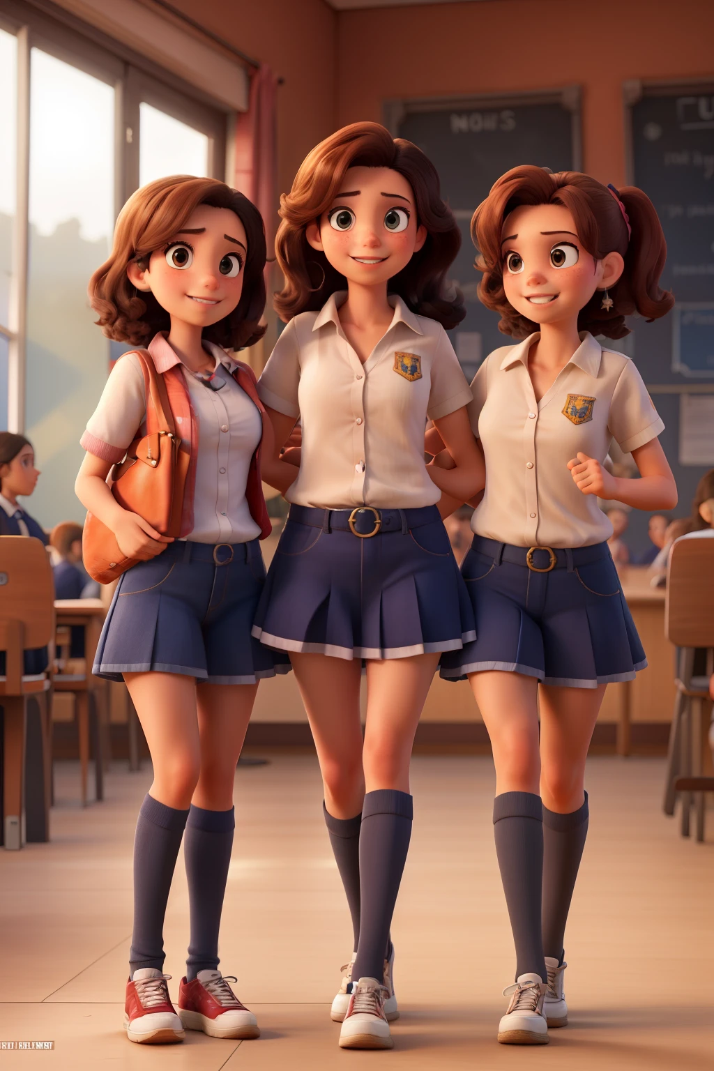 3 amigas en un colegio 
