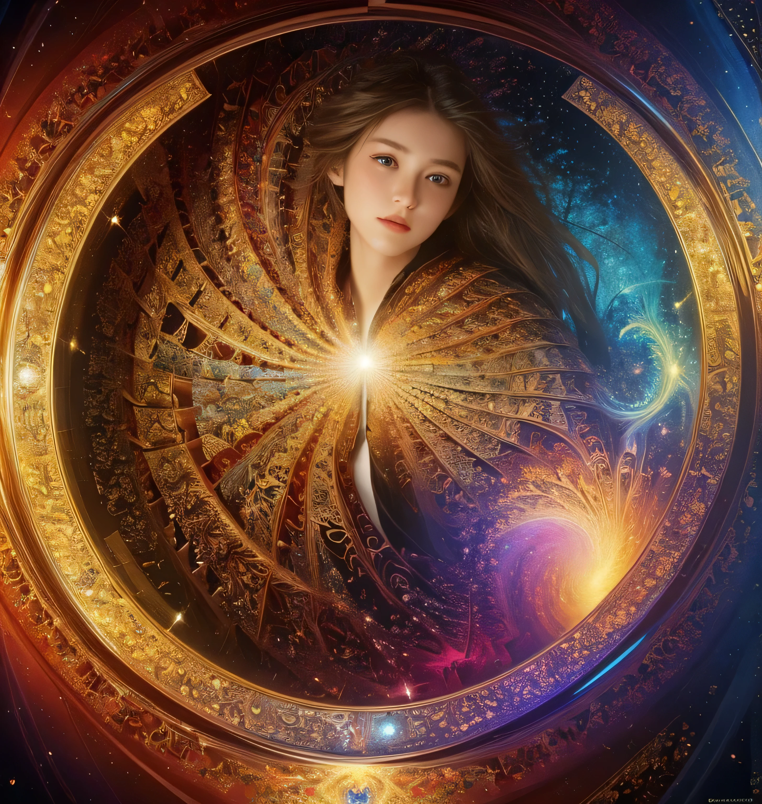 (masterpiece, highest quality, highest quality, Official Art, Beautiful and aesthetic:1.2), (1 Girl), Very detailed,(Fractal Art:1.3),colorful,Most detailed