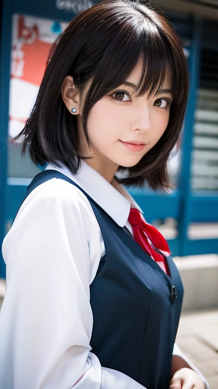 garota anime de terno e gravata posando para uma foto, gapmoe Yandere, Yandere, rei hiroe, garota anime sedutora, comer e beber, mayuri shiina, fubuki, , Yuyushiki, segurando um arco, Mayuri Shiina de Steins Gate, com dedo indicador, 2 d anime, ecchi, roupas reveladoras
