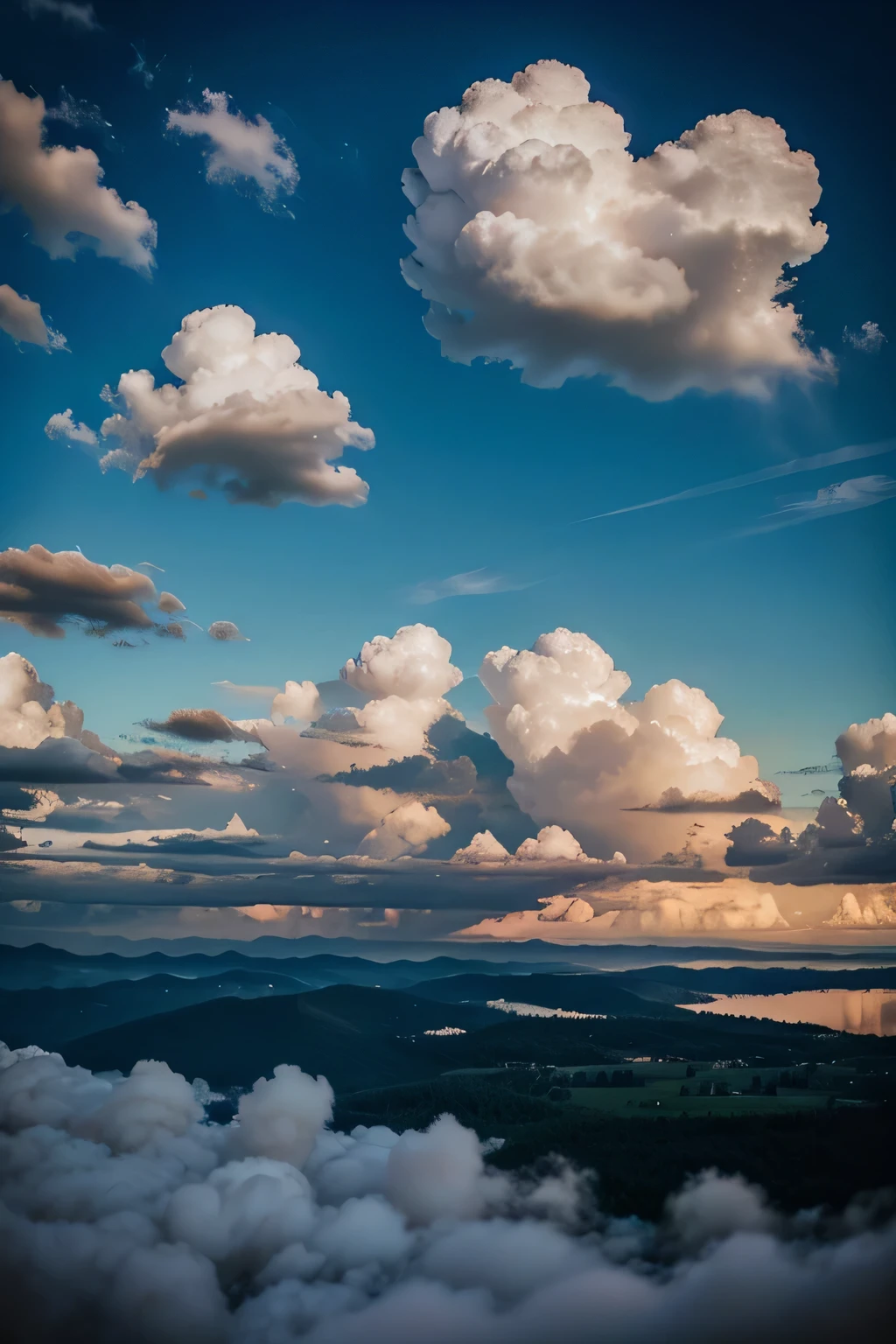 clouds, beautiful sky, a lot of hearts