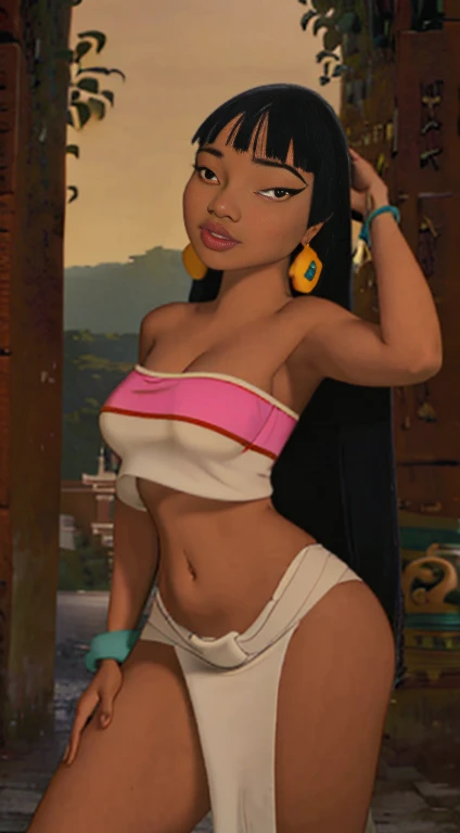 Cute detailed face blue eyes pale skin gothic makeup thick and voluminous lips sensual and provocative smile stunning body slender body extra large round breasts with firm nipples and impressive exposed pussy, piernas largas y abiertas desnudez en la noche