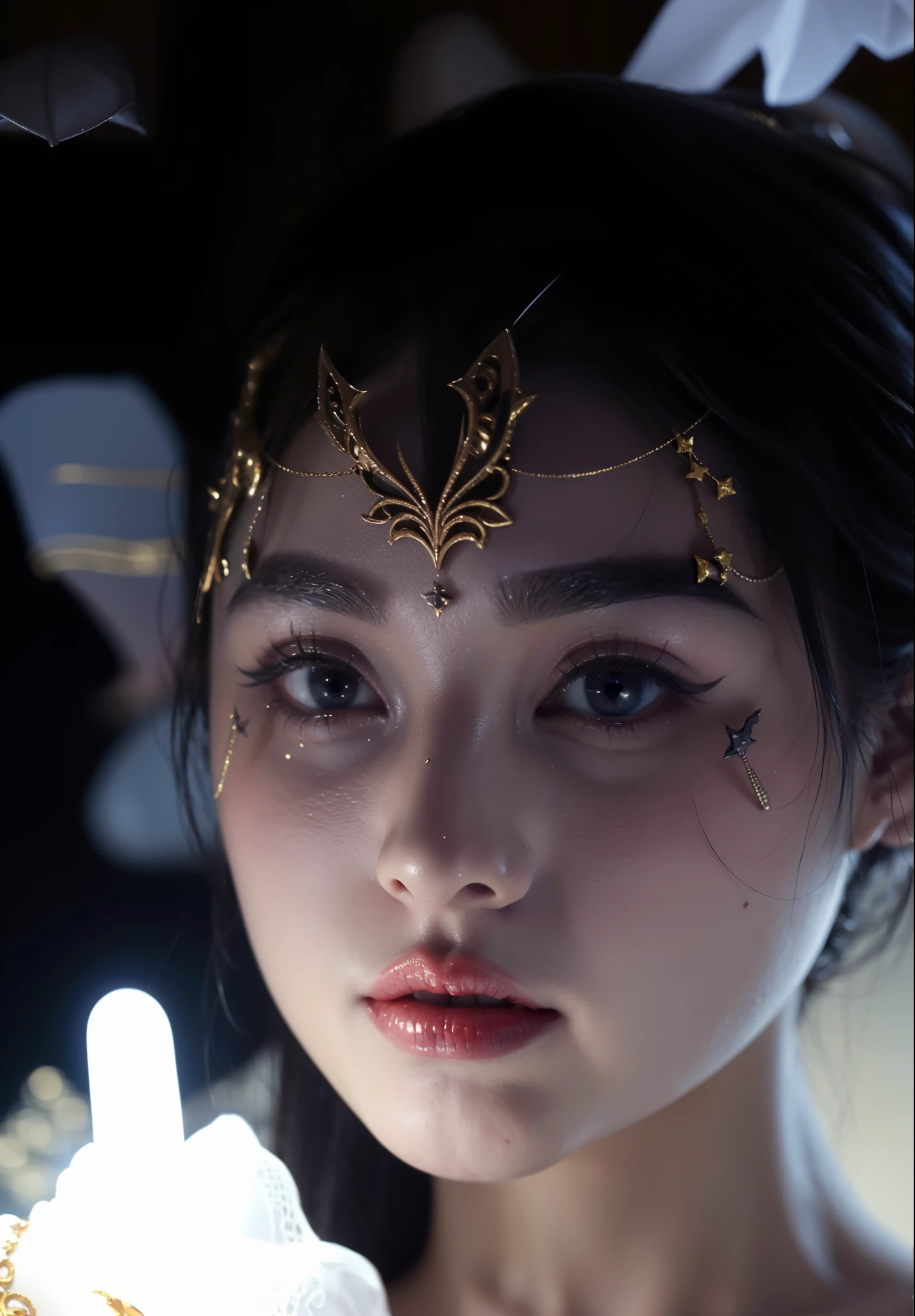 Detailed image quality,Witch Pandora,wing, Succubus Theme,堕落Angel,Excellent,scary,Secret Terror,Tentacles,With eyes,Uncanny Valley Effect,Beast Blood Moon,skeleton,vampire,Hellfire,Dark Queen,Angel,magician magic witch,16岁Angel,Eyes are blue(Pupils as deep as the starry sky),Gorgeous tattoo designs all over the body,Surreal photos(8K picture quality,Rich in details),Dark eyeshadow,Sexy thick lips(Red lipstick),Tattoo designs on body,Dark Queen,Cleopatra,Wearing luxurious gold jewelry,Gorgeous clothes,Close your eyes,