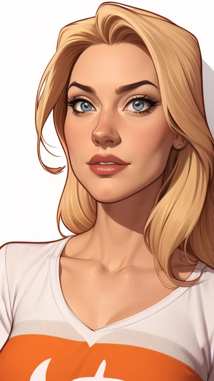 estilo de desenho animado:1.2), Yvonne Strahovski mulher Imagem de desenho animado de uma mulher , roupas sensuais , garota super fofa, authoritarian would be facial expressioncartoon style illustration, estilo de arte dos desenhos animados, estilo de arte dos desenhos animados, digital illustration style, design de personagens altamente detalhado, arte digital detalhada fofa, City fan art, design de personagem retrato, beautiful digital illustration, retrato de alta qualidade, arte em quadrinhos, retrato do design do personagem, white background Buso without clothes and medium breasts, beautiful and symmetrical body curves