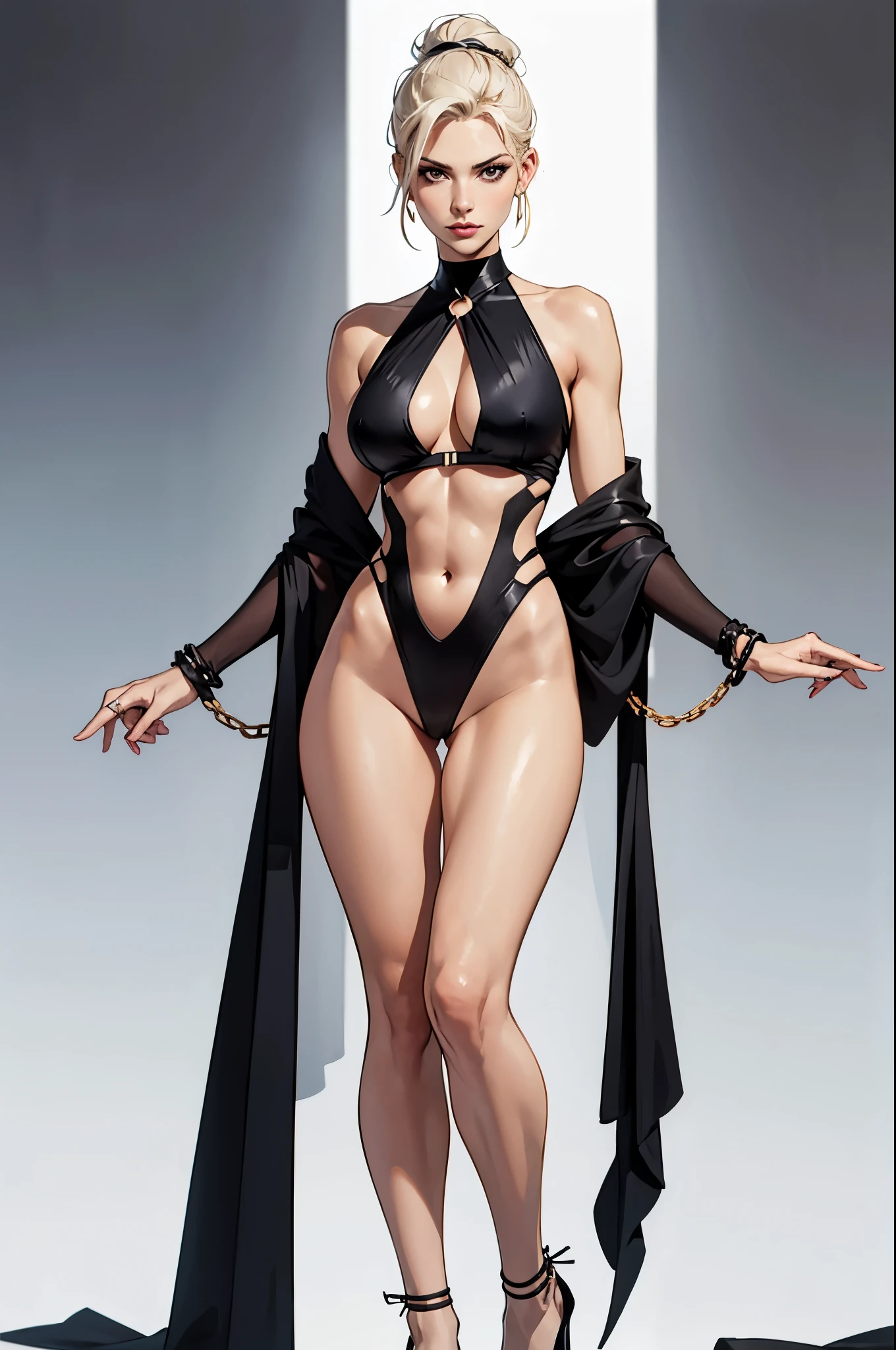 Tanya Degurechaff, milf, mujer mayor, cabello rubio, deep v dress, (( deep v dress Black, plunging neckline, breast curtains, Revealing clothes, ruborizada, sonrisa coqueta)) , (( ruborizada, sonrisa, feliz, oiled skin)), short hair, yellow hair, su cabello llega hasta las piernas, recogiendo sus pechos, (( picking up her breasts)), skinny body, (( very small breast, presumiendo sus pechos, exhibicionismo, coat)), exhibicionista abrigo, piernas largas, piernas abiertas , abs , muscle, Iparuputsua, standing, en la playa de noche, luces de ciudad a lo lejos, Cancun .