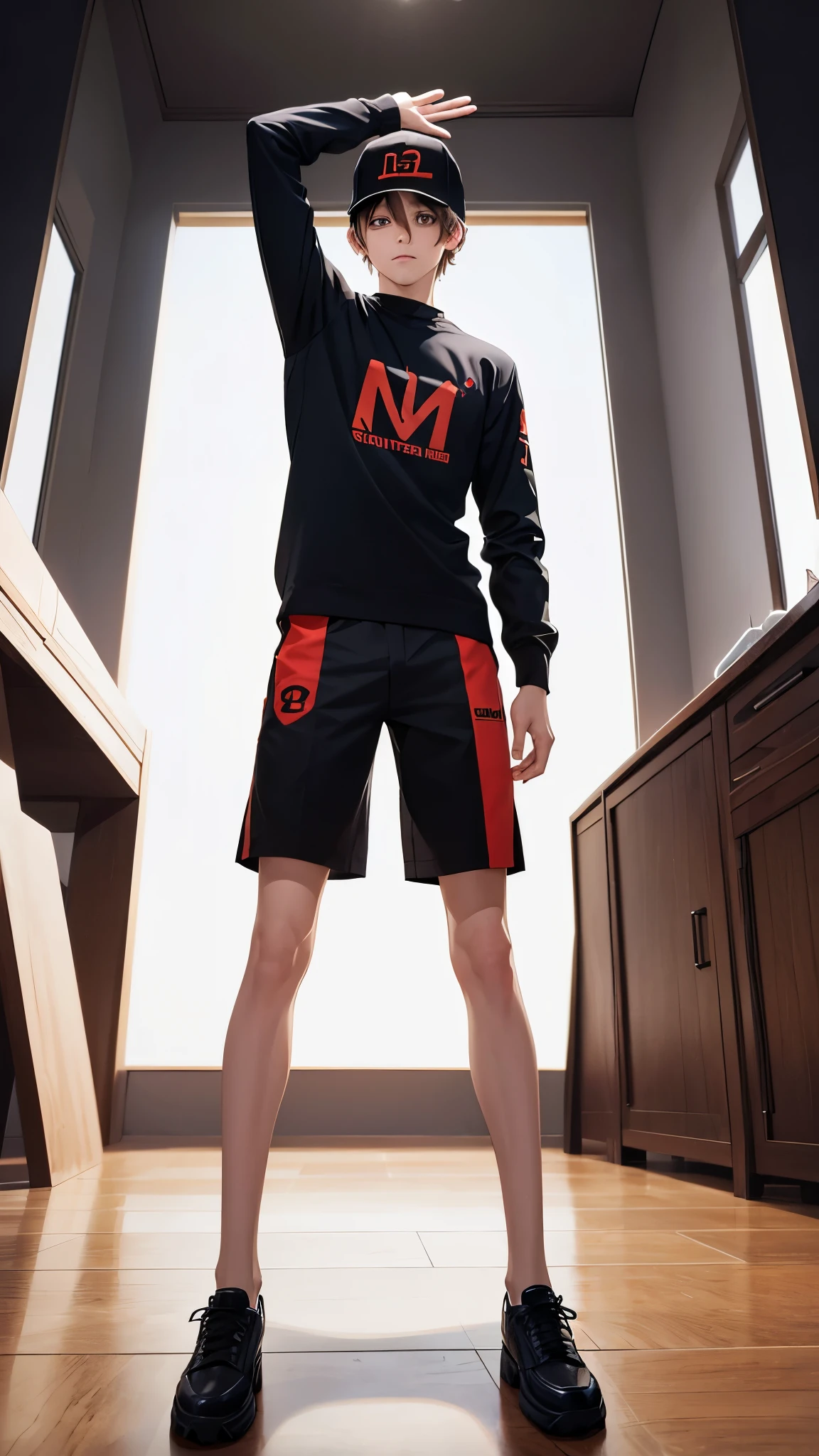 M logo boy full body
