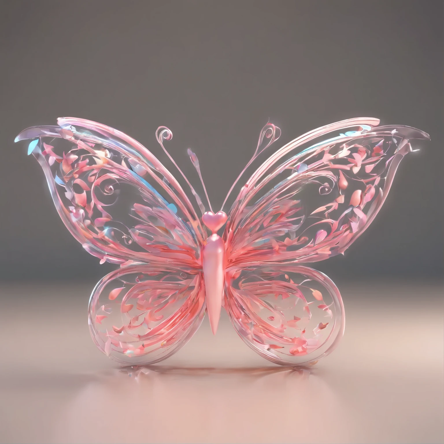 Butterfly and hearts