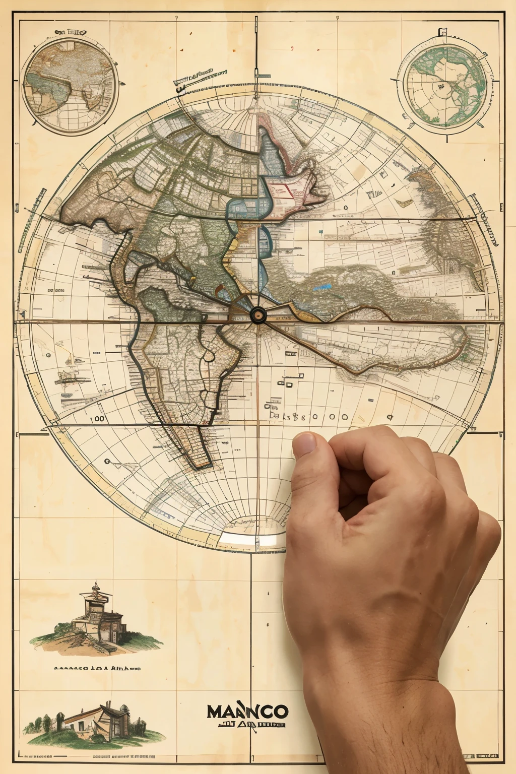 Manos agarrando un mapa