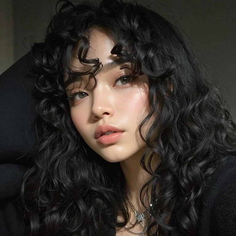 mulher arafed avec de longs cheveux Loops pretos e um colar, franja Loop, avec de longs cheveux Loops, middle part curly haircut, longos cabelos negros Loops, des cheveux noirs Loops, preto longo cabelo Loop longo, longs cheveux noirs Loops, longs cheveux noirs Loops selvagens, cabelo Loop preto, long cheveux Loops en désordre, your face framed by curls, Loop, cheveux Loops en désordre, Jennie do blackpink, Jennie, namorada coreana fofa, Jolie asiatique