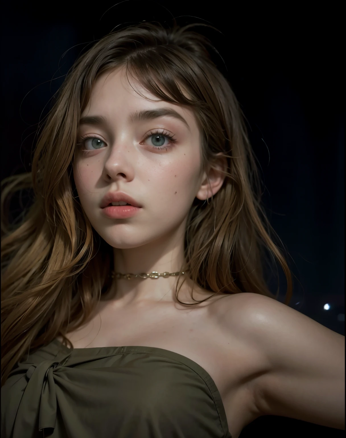 Billie Eilish, porn star, very white skin, glowing white skin, Transparent skin, green colored eyes, totally naked, showing the vagina, very thin legs, every visible body, extremely thin body, perfect open vagina, masturbação com rubber penis de cor vermelha penetrando a vagina, intense masturbation, rubber penis, vagina with sperm dripping, baby oil, body skinny, ((very thin body)), soaked body, ((lots of bright sunlight on the girl)), handcuffed, tied by chains, face showing pleasure, on a street with lots of people looking, people watching the girl, people around Billie Eilish