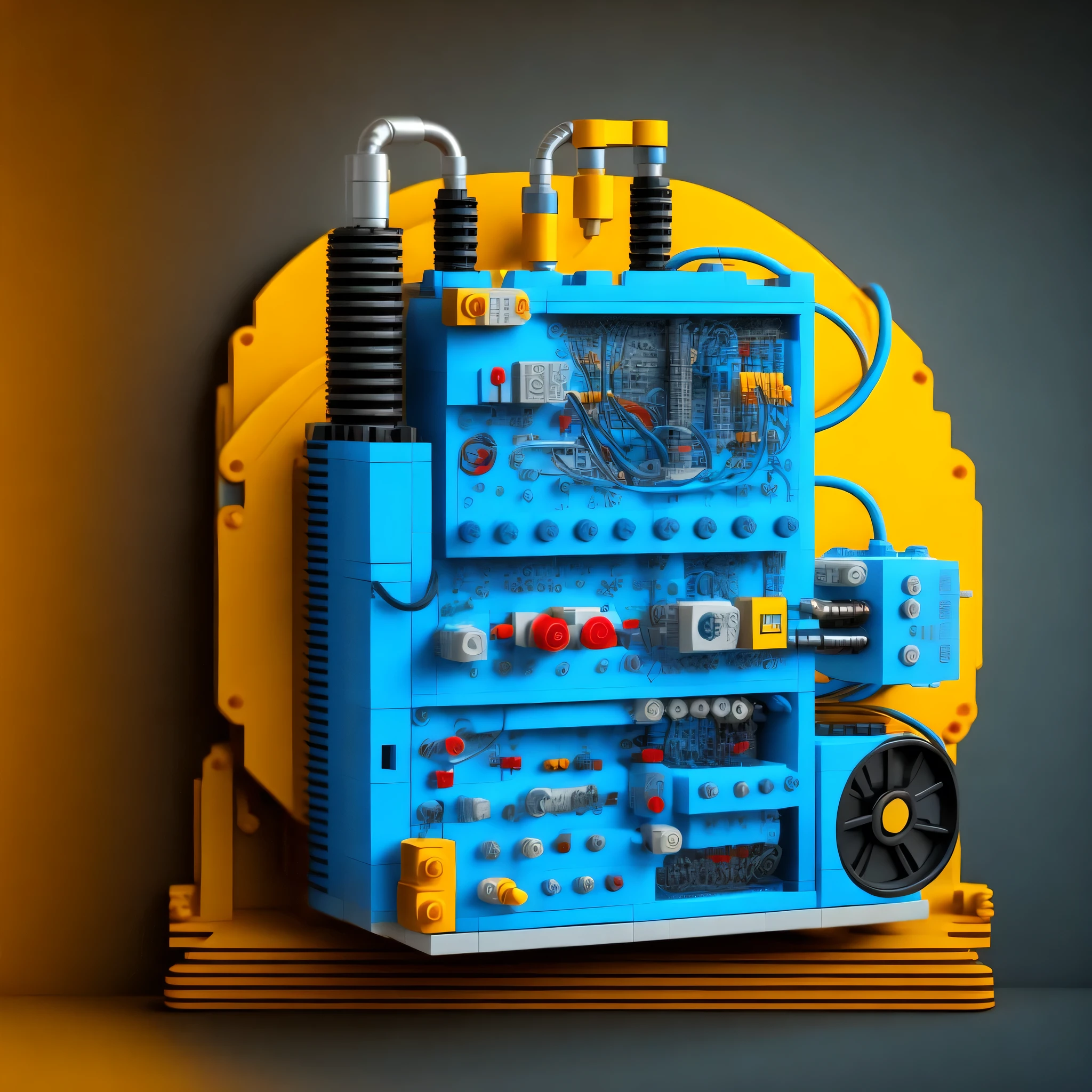 Eine elektrische anlage aus Lego, Industrie, Technische Perfektion, T-shirt Design, Vektorgrafiken