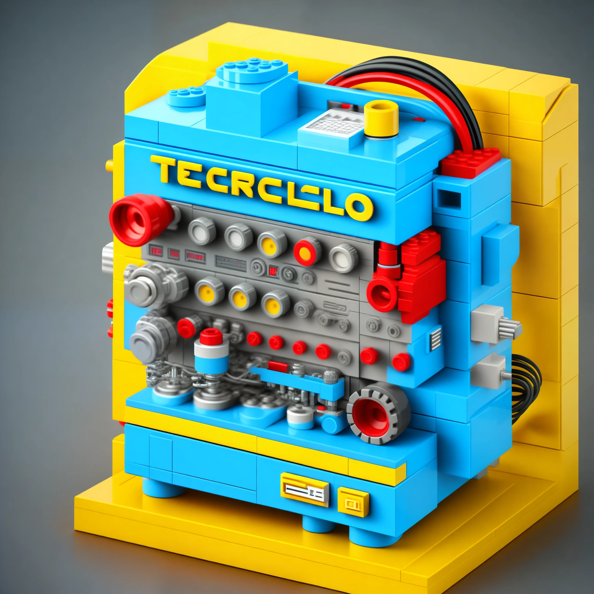 Eine elektrische anlage aus Lego, Industrie, Technische Perfektion, T-shirt Design, Vektorgrafiken