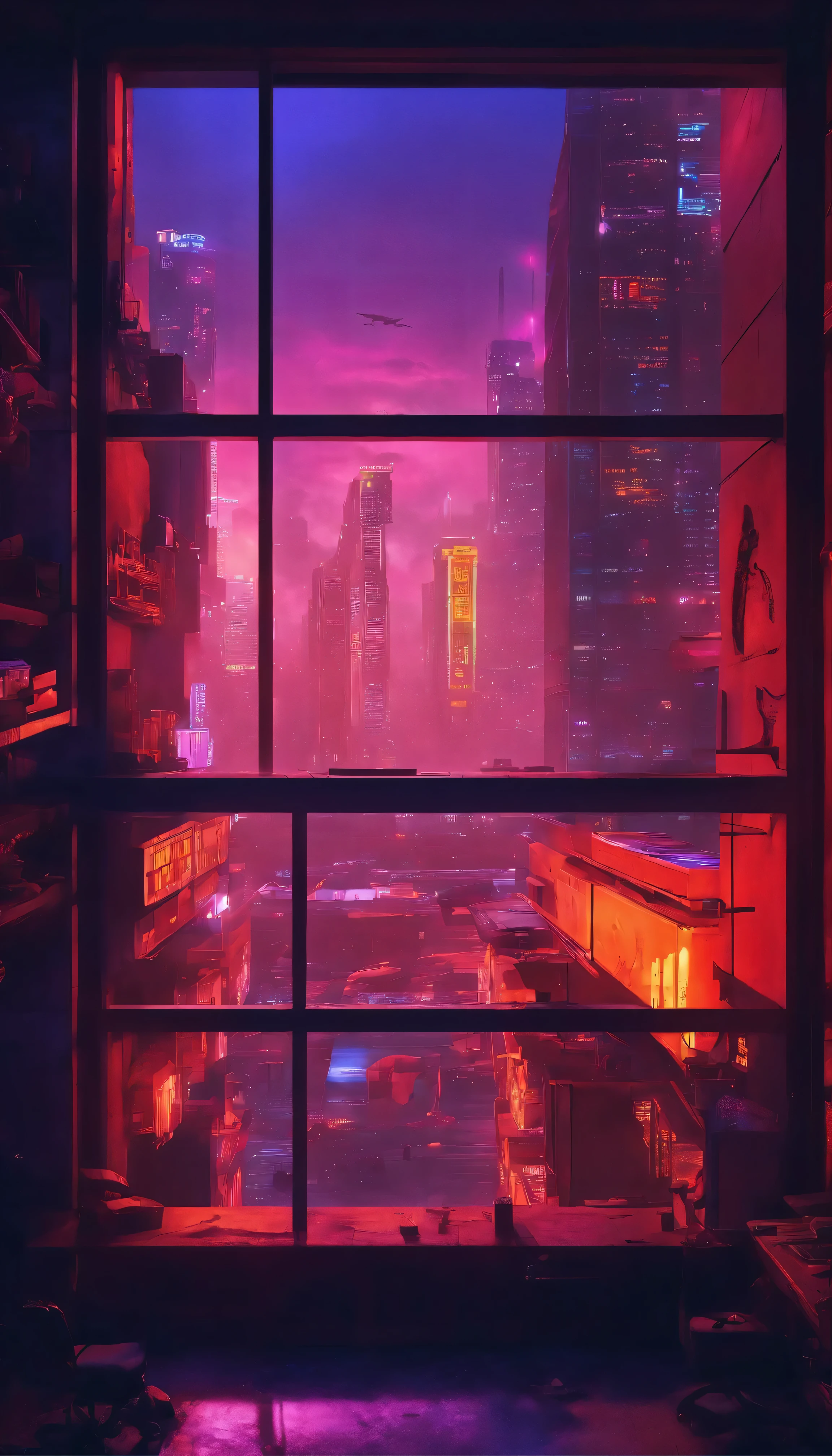(8k),(masterpiece),Disorganized,Tall,Super fine,(1girl:1.3),, BREAK, Low lighting, Gloomy atmosphere, Dark Shadows, Subtle highlights, Mysterious Aura, BREAK, Panoramic Photos, Wide angle perspective, Breathtaking landscapes, Stunning views, Huge scene, Visual depth, breathtaking perspectives, (Post-apocalyptic wasteland), (Red Rock Canyon), View from a wooden hut, ((Warehouse window view)), Ammunition boxes and tank shells in the foreground