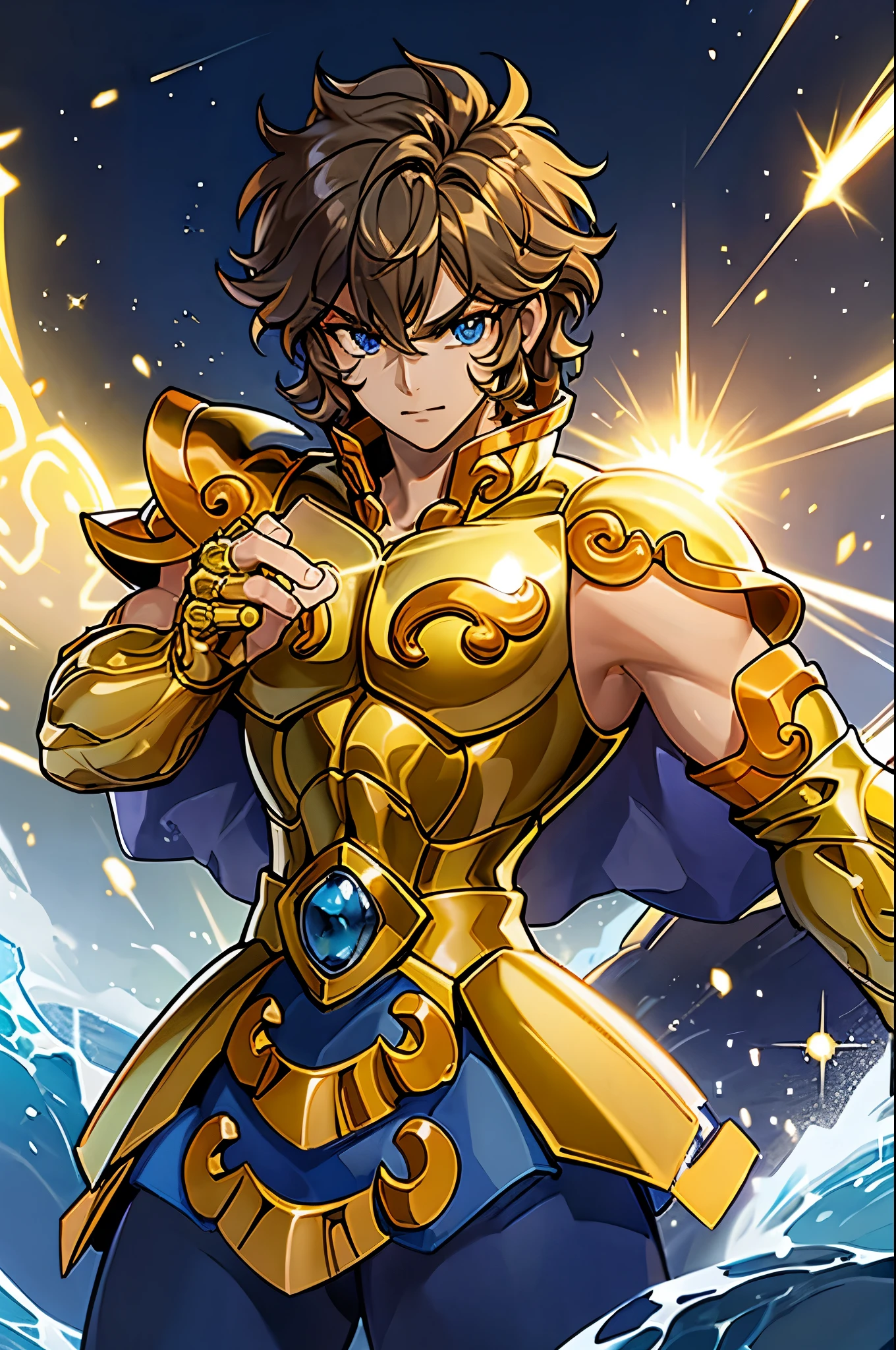 Homem, masculino, forte, alto, loiro, cabelo claro, cabelo loiro claro, majestoso, looking at the camera, cavaleiro de ouro, ouro, armadura de ouro, UHD, imagem ultra definida, High definition, Imagem clara, imagem detalhada, solar lighting, dia, 16k