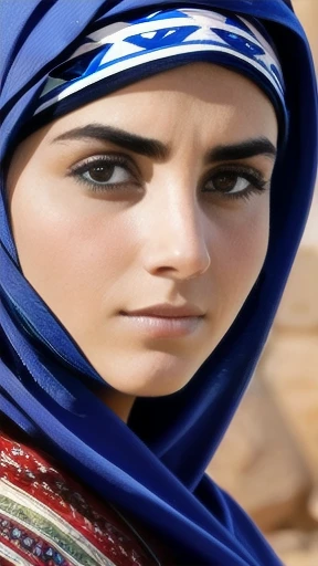   a Judaean  woman, focus on the face.