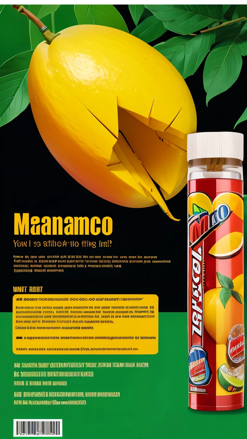 advertisement pamphlet for quality mango flavored tobacco