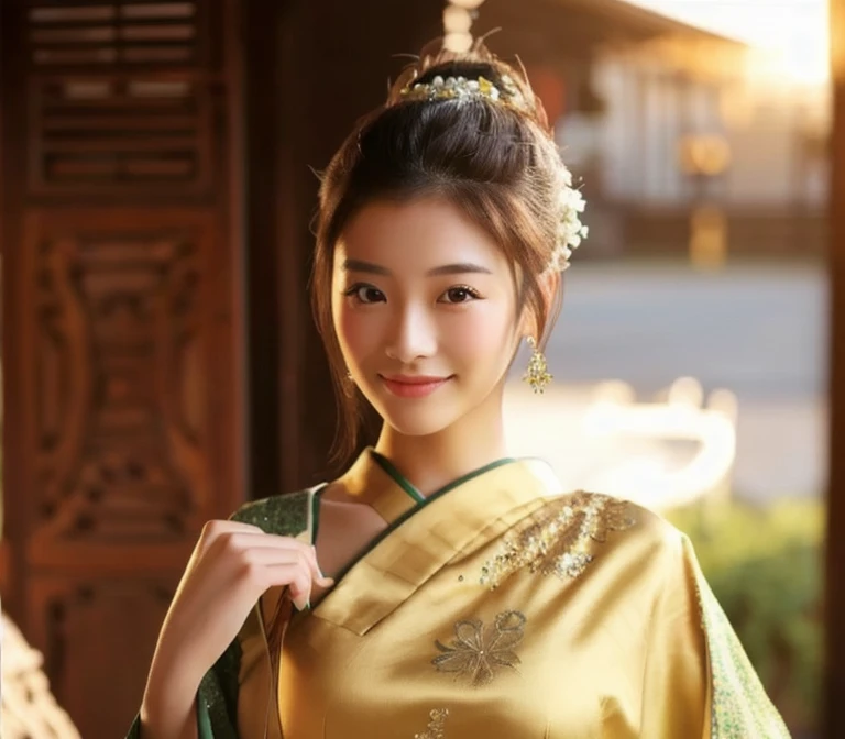 Close-up of a woman in a green dress posing for a photo., Gorgeous Chinese model, หญิงKorean girlที่งดงาม, beautiful south korean women, หญิงKorean girlที่สวยงาม, beautiful asian girl, Cute young man with a sweet Asian face, Chinese girl, Asian girl with long hair, The face of a beautiful Japanese girl, Korean girl, Cute girl - clear face, Japanese model, Beautiful Asian woman
