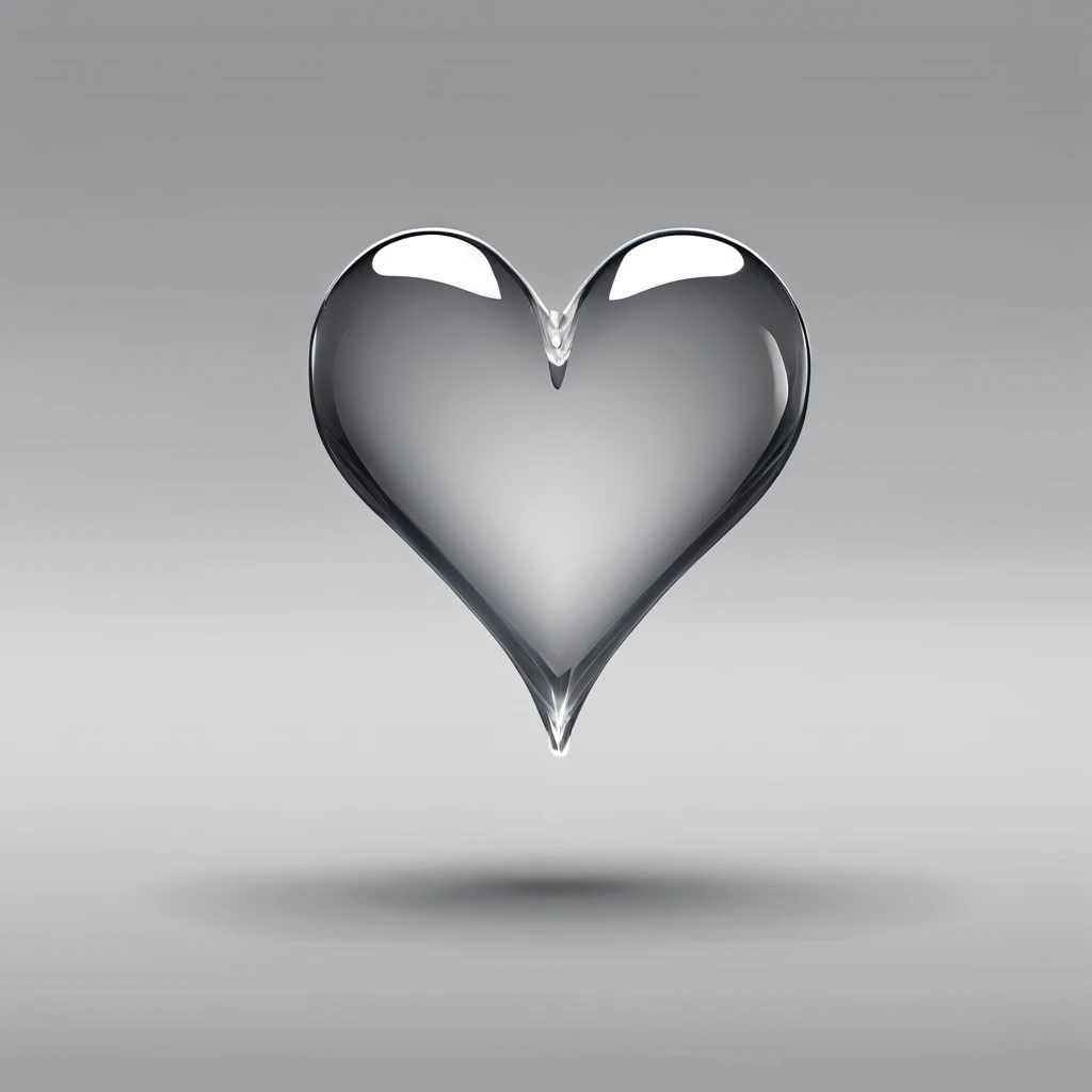 Transparent heart on Transparent background