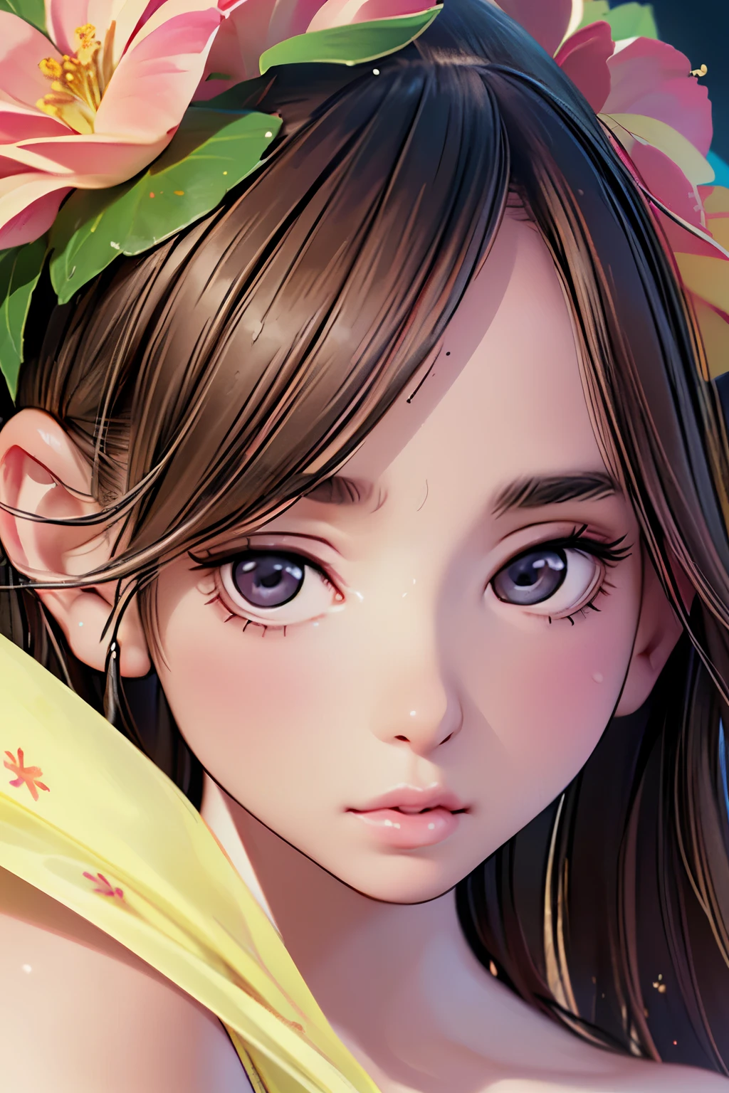 (best quality,4k,8k,highres,masterpiece:1.2),ultra-detailed,(realistic,photorealistic,photo-realistic:1.37),beautiful detailed eyes,beautiful detailed lips,extremely detailed eyes and face,longeyelashes,1girl,illustration,floral background,vivid colors,soft lighting, anime style draw
