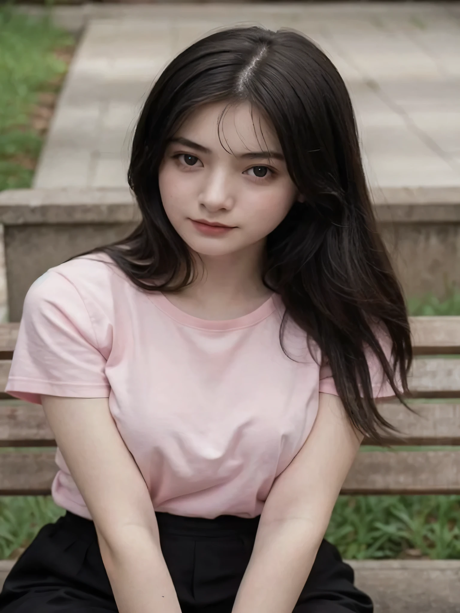 Beautiful girl, pale skin