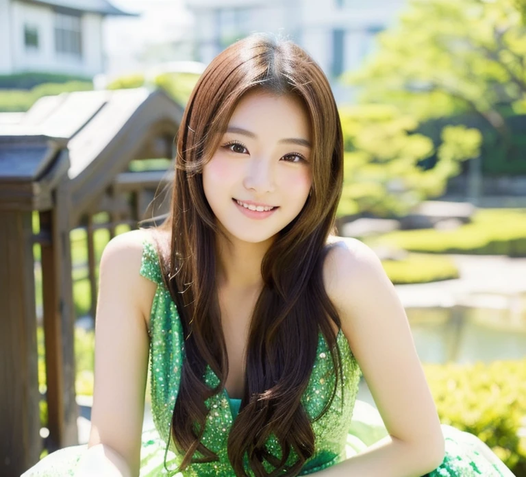 Close-up of a woman in a green dress posing for a photo., Gorgeous Chinese model, หญิงKorean girlที่งดงาม, beautiful south korean women, หญิงKorean girlที่สวยงาม, beautiful asian girl, Cute young man with a sweet Asian face, Chinese girl, Asian girl with long hair, The face of a beautiful Japanese girl, Korean girl, Cute girl - clear face, Japanese model, Beautiful Asian woman